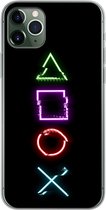 Geschikt voor iPhone 11 Pro Max hoesje - Gaming - Controller - Neon - Siliconen Telefoonhoesje