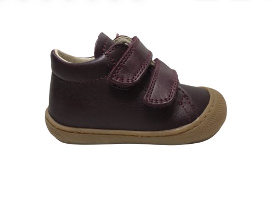 Baskets Naturino bumper cuir velcros Cocoon bordeaux taille 18