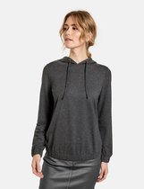 GERRY WEBER Dames Hoodie van Light Sweat EcoVero Anthracite Melange-42