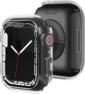 Cazy Geschikt voor Apple Watch Series 7/8 41mm hoesje - Hard Cover - Transparant