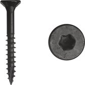 Wovar Zwarte Schroeven Verzinkt 5 x 40 mm Torx 20 met Snijpunt | 50 Stuks | Houtschroeven