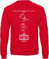 Mijn Foute Kersttrui - Rebus - Sweater - Rood - L