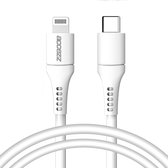 Accezz Kabel - Geschikt voor Lightning naar USB C Kabel - 1 meter - Snellader & Datasynchronisatie - Oplaadkabel geschikt voor iPhone 11/12/13/14 - Wit