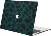 iMoshion Design Laptop Cover MacBook Air 13 inch (2018-2020) A1932/A2179 - Green Leopard