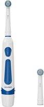 nevadent elektrische tandenborstel - incl 2 opzetstukjes - medium druk - incl 2 batterijen - plakverwijdering - antislip greep - spatwaterdicht