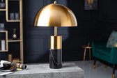 Elegante tafellamp  52cm goud zwart met marmeren voet