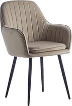 Eetkamerstoel Demi fluweel velvet met armleuning set van 2 stuks