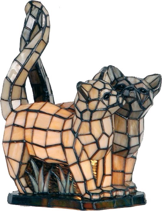 Tiffany Cats - Lampe de table - 36 x 28 cm