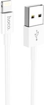 HOCO Lightning kabel - Oplaadkabel Geschikt voor iPhone - USB naar Lightning - 1 Meter - Wit