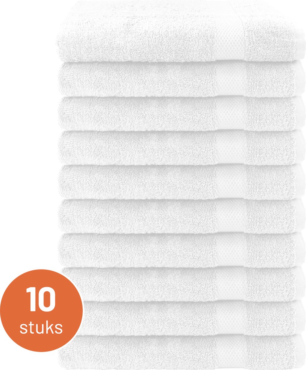 EM Bath Handdoeken – Wit – 50 x 100 cm – Set van 10