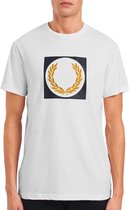 Fred Perry Laurel Wreath T-shirt - Mannen - wit - zwart