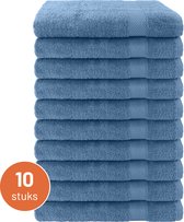 Handdoek Set Blauw - 10x Handdoek 50x100cm