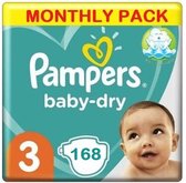 Pampers Baby Dry Maat 3 - 168 Luiers Maandbox