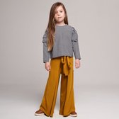 Mio Design Wijde Broek Okergeel