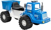 BestCare Rider | Groot ride-on speelgoed | Politieauto met zitje en geïntegreerde aanhanger | 73x33x39cm | Vanaf 2 jaar | Het perfecte cadeau voor Kerstmis of Vadertje Kerstmis | EU-Product