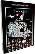 Puzzel van Canada | 1000 stukjes | 68x48 cm | Familiepuzzel | Jigsaw | Legpuzzel | Maison Maps