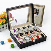 ATV PERFECTUM Luxe Horlogedoos - met kussentjes - Zwart - horlogebox - Premium kwaliteit