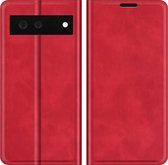 Google Pixel 6 Hoesje - Mobigear - Wallet2 Serie - Kunstlederen Bookcase - Rood - Hoesje Geschikt Voor Google Pixel 6