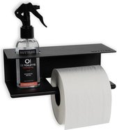 Buttler Roomspray met toiletrolhouder - Noordse nevel - Zwart - Cadeau - Giftset - Geur spray - Houder - Toilet - Verfrisser