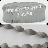 3 stuks BRANDVERTRAGENDE Draaiguirlande Zilver, 72 meter, Carnaval, Verjaardag , Themafeest, Jubileum, Huwelijk