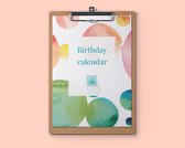 Studio Sara - Verjaardagskalender Circles - Clipboard - Aquarel - A4