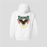 HOODIE PINK AMERICAN SOLDIER BACK WHITE (XS)