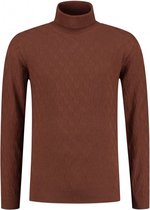 GENTS - Coltrui Heren - Truien Heren Volwassenen jacquard brique Maat XL