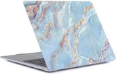 Hardshell Case - Geschikt voor oude MacBook Air - Voor Air 13 inch A1466 (2012) - Marmer Blauw