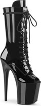 Pleaser Plateau Laarzen -42 shoes- FLAMINGO-1051 Paaldans schoenen Zwart