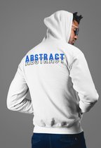 Hoodie heren - Abstract - Wurban Wear | Streetwear | Premium fit | Heren trui | Sweater | Wit