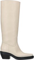 Sacha - Dames - Beige leren cowboylaarzen - Maat 40