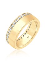 Elli Dames Ring 925 zilver Bandring steentje