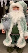 kerstman - mint groen - fluweel - 80cm - mintgroen kerstman-fluweel-80cm-mintgroen Kerstman Fluweel 80 cm Mint Groen Chrismas Santa Claus Minth Green