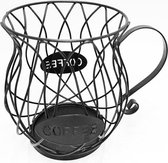 BaykaDecor - Luxe Koffie Capsule Organizer - Woondecoratie - Keuken Decor - IJzer - Universeel - Ideaal Voor Krups - Zwart - 18 cm