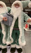Kerstman Fluweel 120 cm Mint Groen Christmas Santa Claus