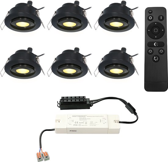Grebeam 2-stuks vierkante IP44 LED inbouwspots 16W 1400 lm – verstelbare lichtkleur warm/neutraal/koud – zaagmaat 145-160 mm – badkamer & vochtige ruimtes