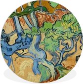 WallCircle - Wandcirkel ⌀ 140 - Boomwortels - Vincent van Gogh - Ronde schilderijen woonkamer - Wandbord rond - Muurdecoratie cirkel - Kamer decoratie binnen - Wanddecoratie muurcirkel - Woonaccessoires