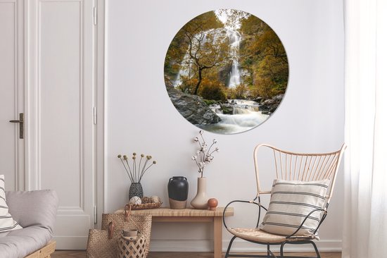 WallCircle - Wall Circle - Wall Circle - Célèbre Cascade Naturelle du Parc National de Klong Lan - Aluminium - Dibond - 120x120 cm - Intérieur et Extérieur XXL