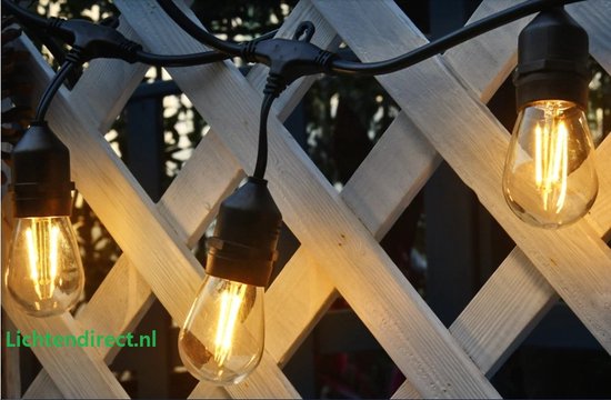 Lichtsnoer- Extra dik- buitenverlichting terras verlichting- 15 LED... | bol.com