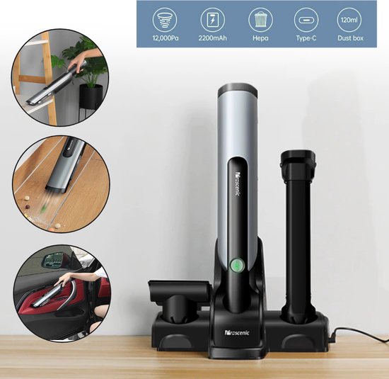 Starlyf Akku-Handstaubsauger Mini Vacuum Cleaner, 45,00 W, beutellos, 2in1 Staubsauger mit Gebläse ideal für Auto & Computer, 1200 mAh, Akkutischsauger