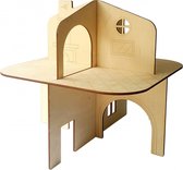 Poppenhuis tafelmodel - 40 cm - hout - meisjes - houten poppenhuis - poppenhuis - houten poppenhuis