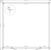 Blokhut plat dak 300 x 300cm