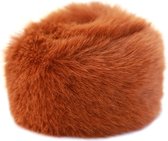 Hair roll fake fur cognac