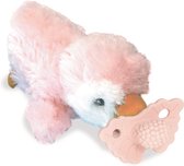 RaZbuddy speenknuffel Pinguïn roze + RaZberry bijtspeentje roze