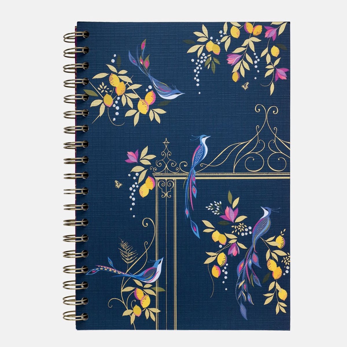 Sara Miller blauwe notitieboek orchard birds