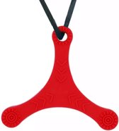 Bijtketting- Kauwketting- Boemerang- Rood