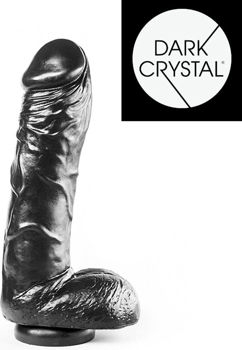 Goedkoopste Dark Crystal XXL Dildo met zuignap 26 x 6 cm - zwart
