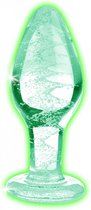 Glow-in-the-Dark Anaalplug Van Glas - Medium