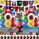 50 delig verjaardagset - Thema: Superhelden- Versiering voor feestjes, verjaardag - feestdecoratie