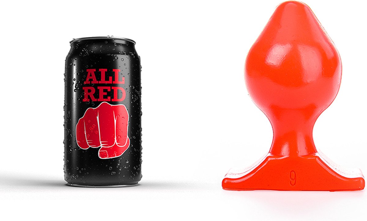Goedkoopste All Red Butt Plug 17 x 9 cm - rood